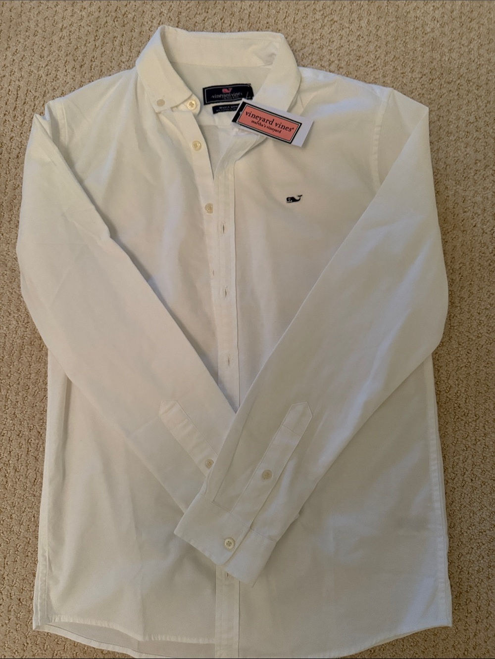 NWT Vineyard Vines Boys White Button-Down Oxford Shirt
